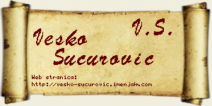 Vesko Šućurović vizit kartica